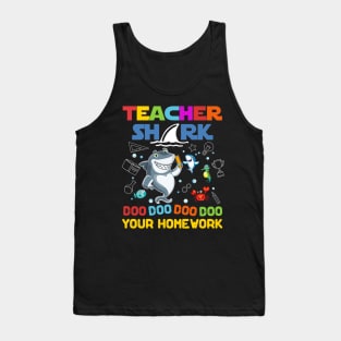 Teacher Shark Doo Your Homework Tank Top